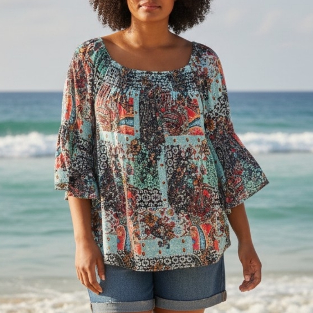 Bohemian Paisley Women's Blouse